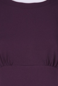 Vintage Chic for Topvintage - Aurora a-lijn jurk in aubergine 2
