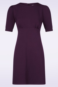 Vintage Chic for Topvintage - Aurora a-lijn jurk in aubergine
