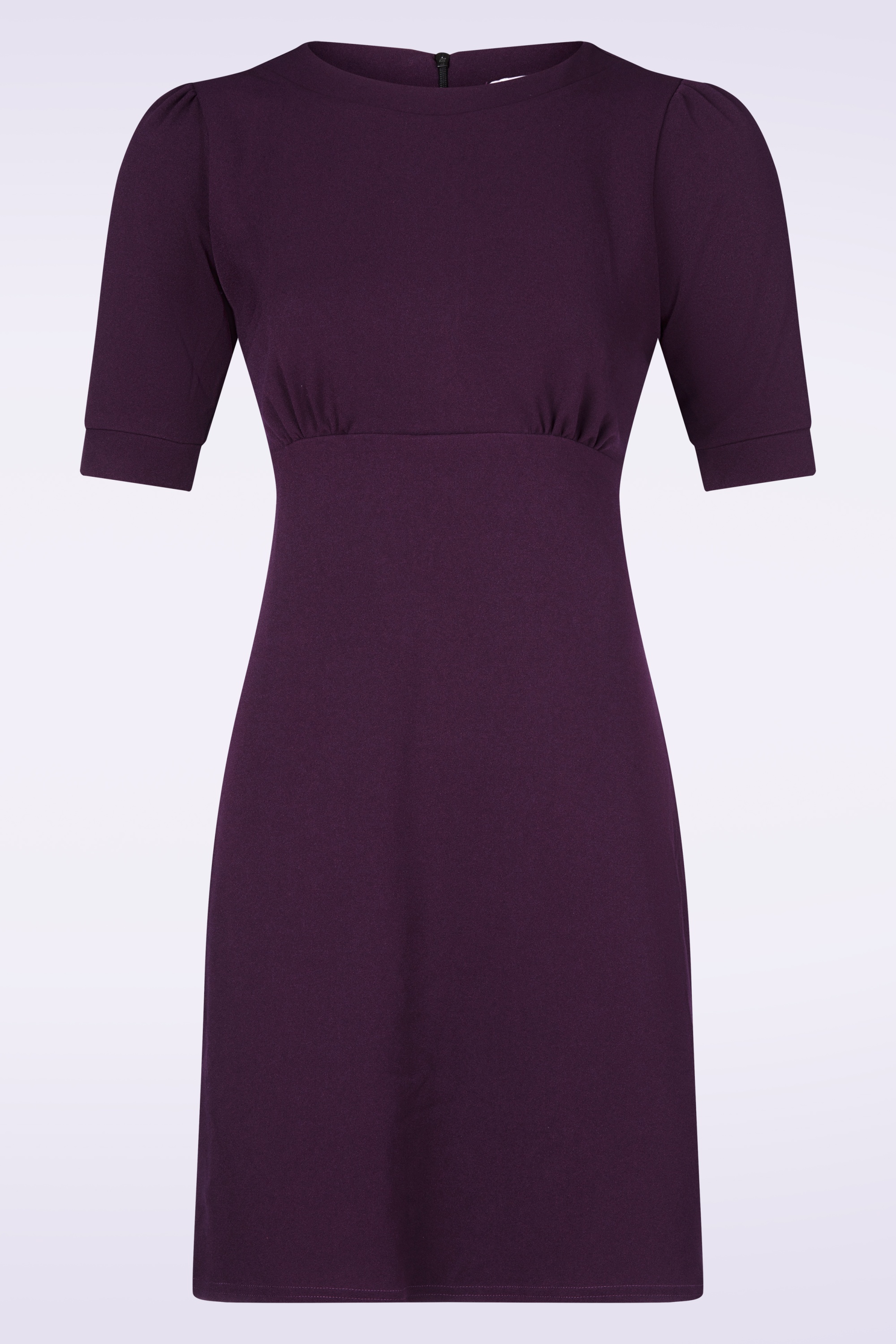 Vintage Chic for Topvintage - Aurora a-lijn jurk in aubergine