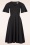 Vintage Chic for Topvintage - Brenda Schmetterlingsärmel Swingkleid in Schwarz