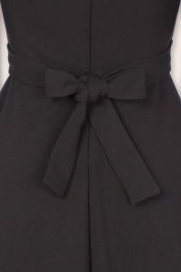Vintage Chic for Topvintage - Brenda Schmetterlingsärmel Swingkleid in Schwarz 2