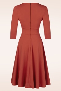 Vintage Chic for Topvintage - Caroline Swingkleid in Rostbraun 3