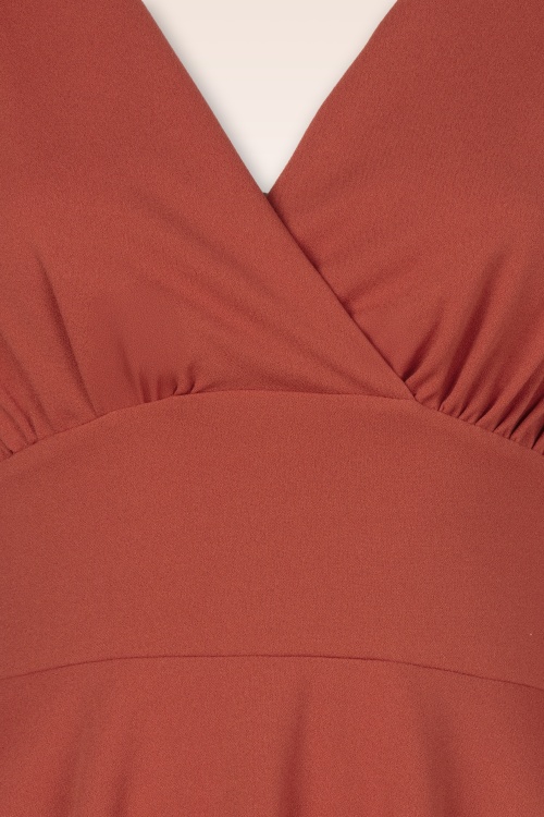 Vintage Chic for Topvintage - Caroline Swingkleid in Rostbraun 2