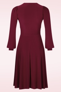 Vintage Chic for Topvintage - Chanti Slinky Swing Dress in Wine 3