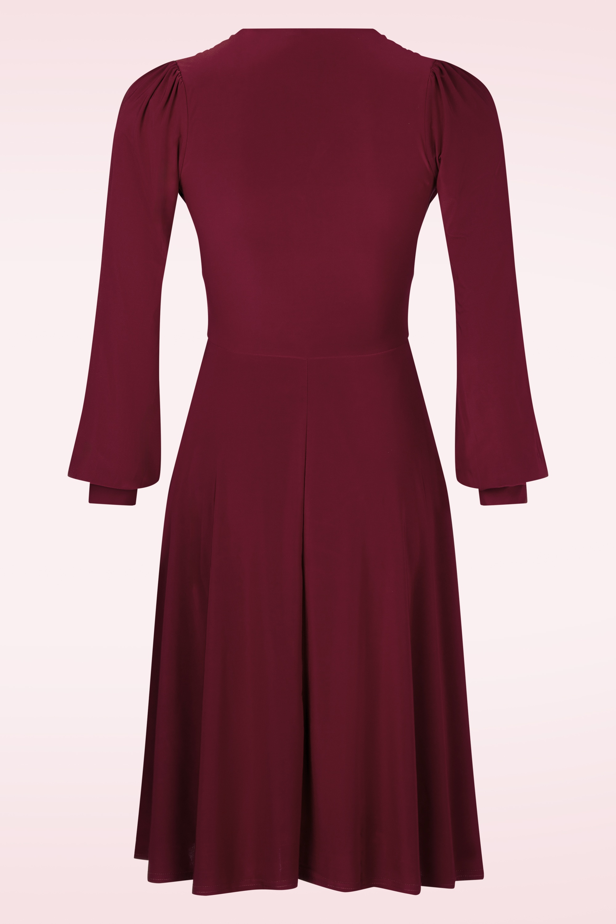 Vintage Chic for Topvintage - Chanti Slinky Swing Dress in Wine 3