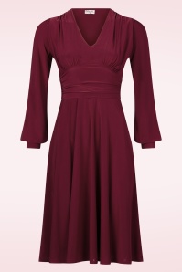 Vintage Chic for Topvintage - Chanti Slinky Swing Dress in Wine
