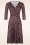 Vintage Chic for Topvintage - Aria polkadot swing jurk in bruin