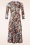 Vintage Chic for Topvintage - Colette Floral Swingkleid in Khaki und Multi