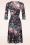 Vintage Chic for Topvintage - Aria Floral Swingkleid in Marineblau. 2