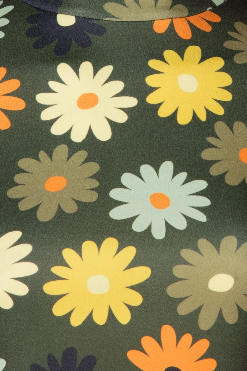 Vintage Chic for Topvintage - Izzy Flower Dress in Green 3