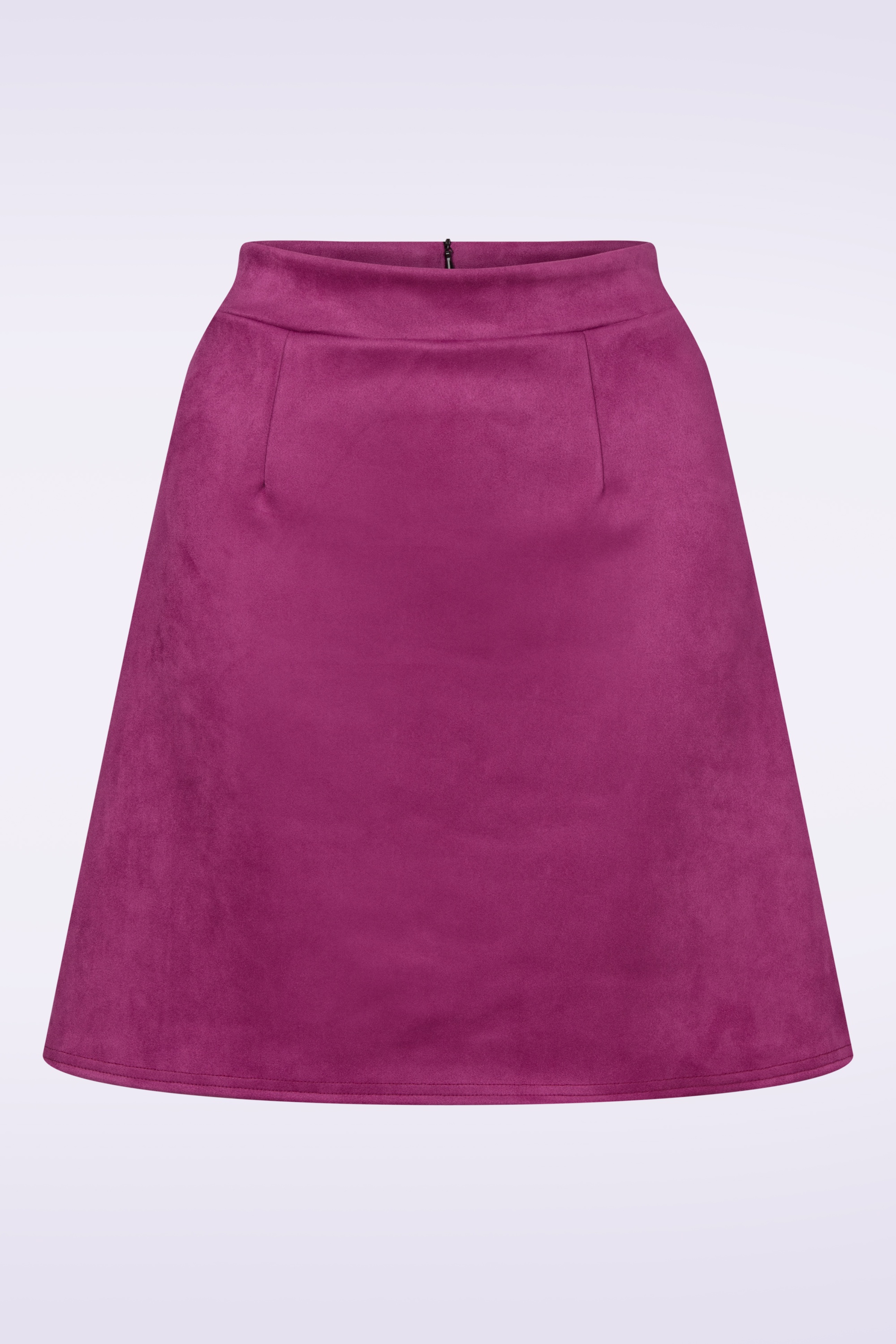 Vintage Chic for Topvintage - Edith suede look a-lijn rok in paars