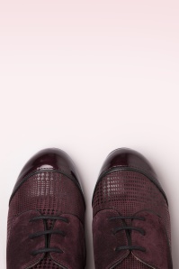 Nemonic - Madison lederen booties in bordeaux 3