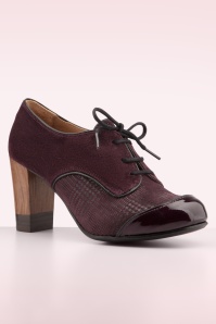 Nemonic - Madison lederen booties in bordeaux 2