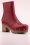 Grünbein - Bella Clog Booties in Rubinrot 2