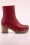 Grünbein - Bella Clog Booties in Rubinrot