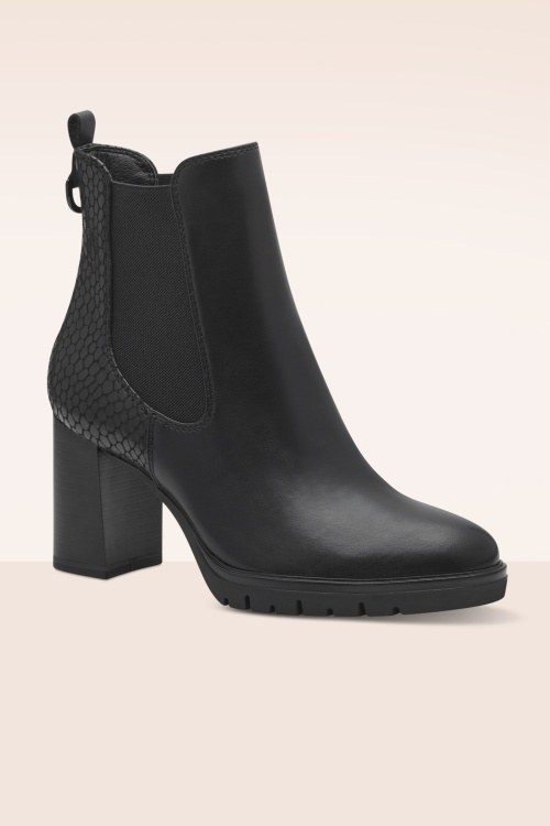 Tamaris - Bottines à motif peau de serpent Ruthie en noir 2