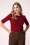 Banned Retro - Kim Strickpullover in Bordeauxrot