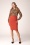 Vintage Chic for Topvintage - Jupe midi Bella en orange rouille