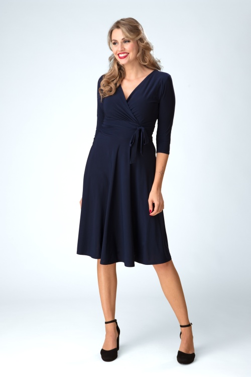 Vintage Chic for Topvintage - Robe corolle Aria en aubergine