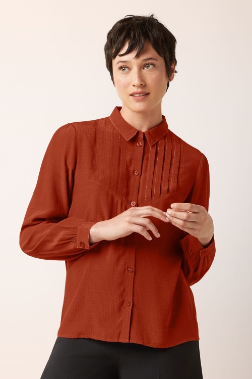 King Louie - Karen Sista blouse in spicy bruin 
