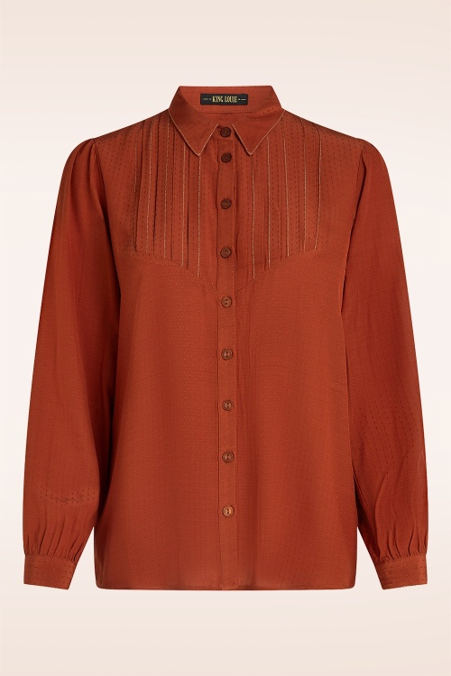 King Louie - Karen Sista Bluse in Spicy Braun 2