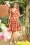 Topvintage Boutique Collection - Topvintage exclusive ~ Robe Joliena Autumn Floral Swing en Rust