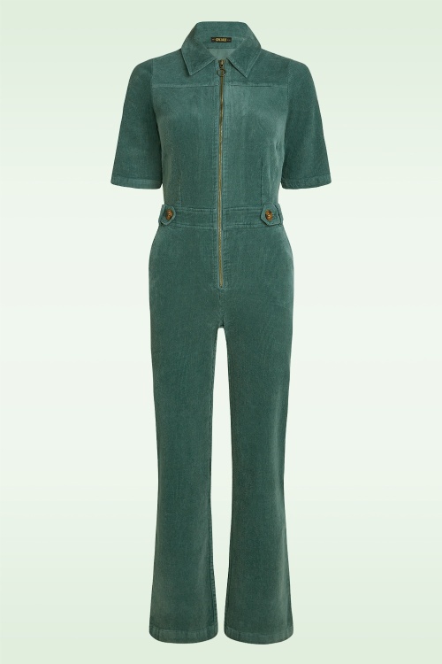 King Louie - Garbo Zip Cord Jumpsuit in Matcha-Grün 2
