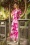 Vintage Chic for Topvintage - Malia Tropical maxi jurk in wit en fuchsia 