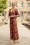 Vintage Chic for Topvintage - Savannah Floral Jumpsuit in Dunkelorange