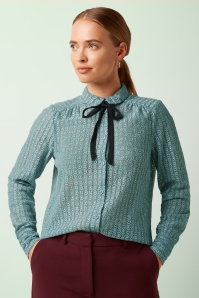 King Louie - Elia Branco Lace blouse in zilverblauw 3