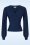 Vintage Chic for Topvintage - Haut à manches longues Abigail en bleu marine