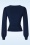 Vintage Chic for Topvintage - Abigail top met lange mouwen in marineblauw 3