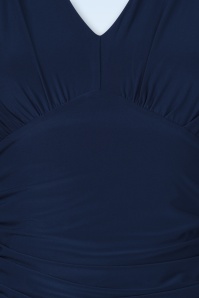 Vintage Chic for Topvintage - Abigail top met lange mouwen in marineblauw 2