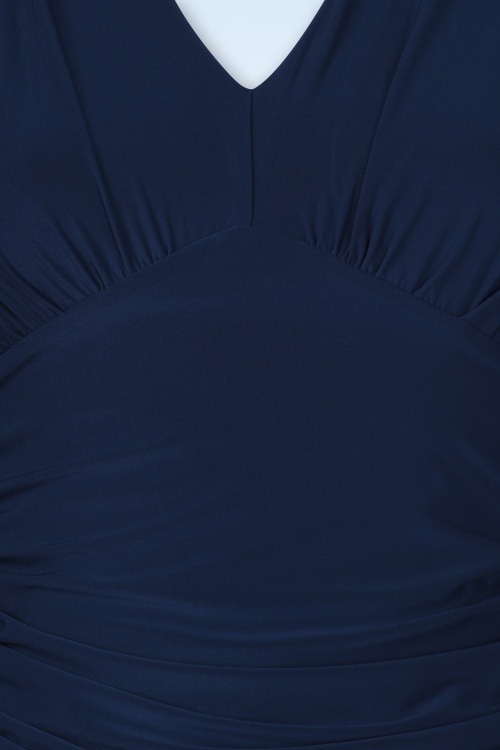 Vintage Chic for Topvintage - Haut à manches longues Abigail en bleu marine 2