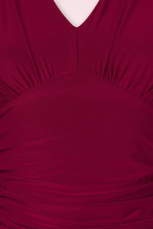 Vintage Chic for Topvintage - Haut à manches longues Abigail en bordeaux 2
