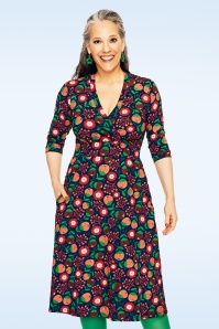 Cissi och Selma - Vera Hassel Rooibos Kleid in Marineblau und Multi