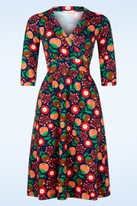 Cissi och Selma - Vera Hassel Rooibos Kleid in Marineblau und Multi 2