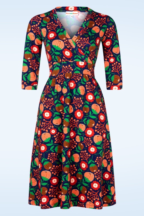 Cissi och Selma - Vera Hassel Rooibos Kleid in Marineblau und Multi 2