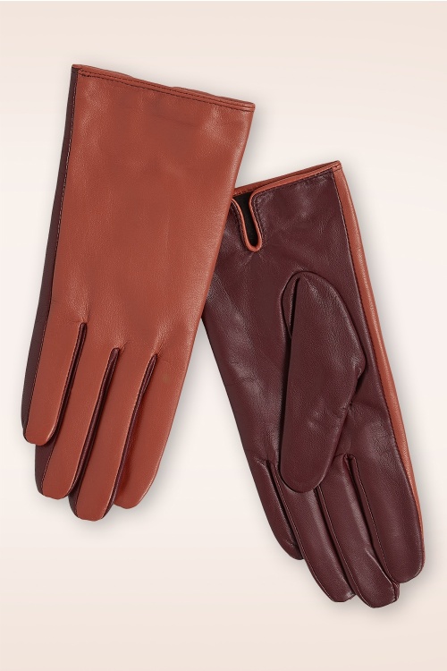 King Louie - Raina handschoenen van leder in porto rood 2