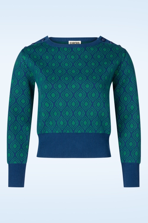 Circus - Pearl Strickpullover in Marineblau und Grün