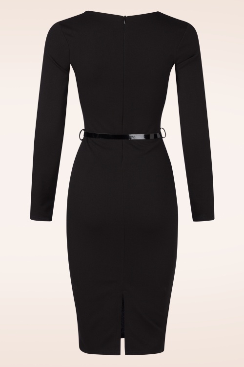 Vintage Chic for Topvintage - Rosie Bleistiftkleid in Schwarz 3
