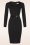 Vintage Chic for Topvintage - Rosie pencil jurk in zwart