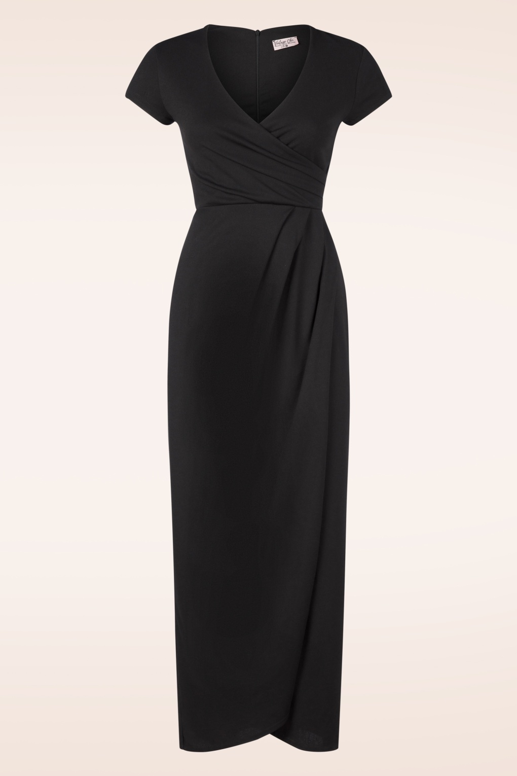 Vintage Chic for Topvintage - Topvintage exclusive ~ Meila maxi jurk in zwart