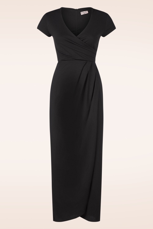 Vintage Chic for Topvintage - Robe longue Meila en noir