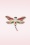 Day&Eve by Go Dutch Label - Glitzernde Dragonfly Brosche in Rosa und Multi