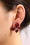 Day&Eve by Go Dutch Label - Velvet Flower Stud Ohrringe in Dunkelrot