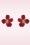 Day&Eve by Go Dutch Label - Velvet Flower Stud Ohrringe in Dunkelrot 2