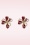 Day&Eve by Go Dutch Label - Flower Stud Ohrringe in Gold und Dunkelrot 2