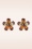 Day&Eve by Go Dutch Label - Stone Stud Flower Ohrringe in Gold und Braun. 2