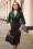 Glamour Bunny Business Babe - Dianne Two Toned Etuikleid in Schwarz und Grün.